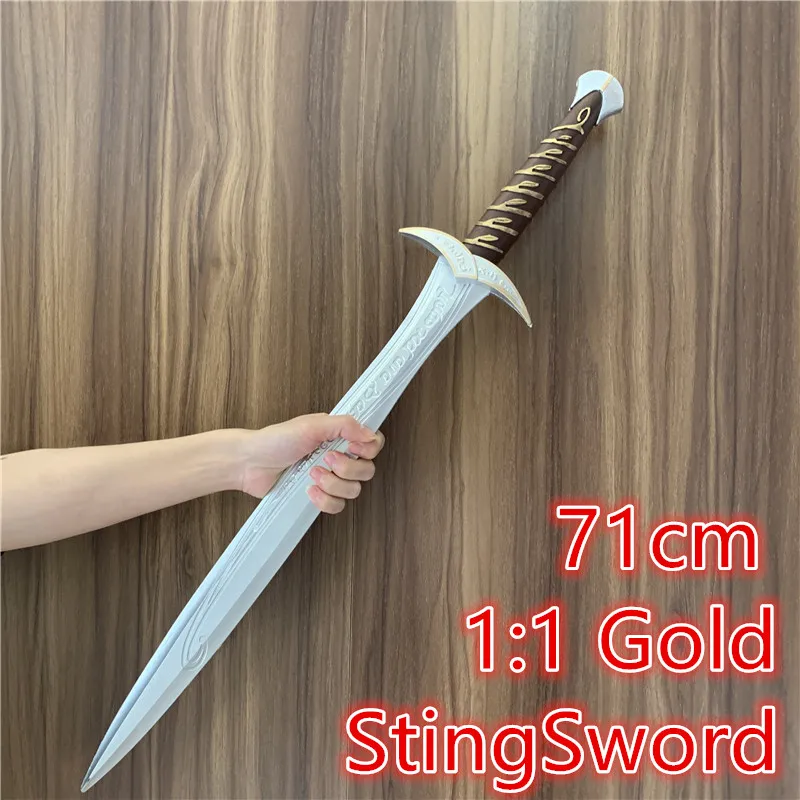 Cos подарок 71 см стральный меч эльфы косплей инмантация Золотое оружие