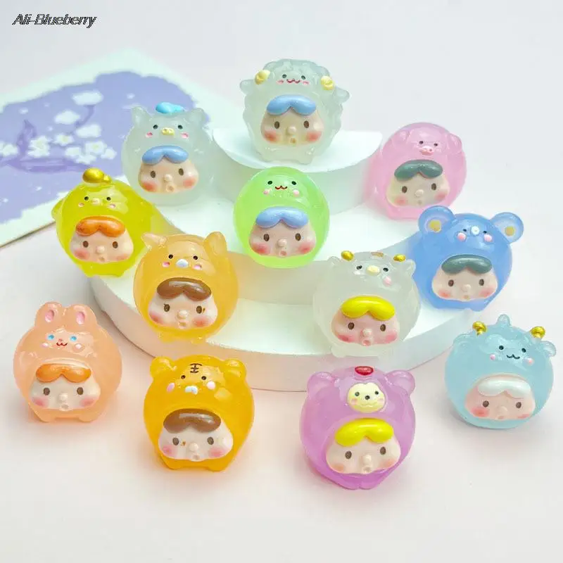 2cm Kawaii Mini Resin Luminous Cartoon Chinese Zodiac Signs Miniatures Figurines Colorful DIY Garden Dollhouse Accessories
2cm Kawaii Mini Resin Luminous Cartoon Chinese Zodiac Signs Miniatures Figurines Colorful DIY Garden Dollhouse Accessories