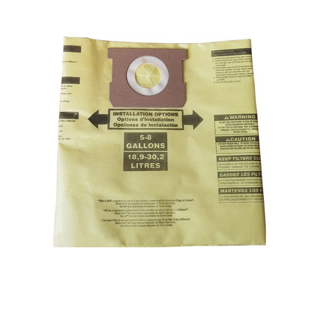 8pcs For Shop Vac 5-8 Gallon Dust Bag Type H #90671 9067100 90661 906-61 9066100 Sweeping Roboat Vacuum Cleaner Accessories
8pcs For Shop Vac 5-8 Gallon Dust Bag Type H #90671 9067100 90661 906-61 9066100 Sweeping Roboat Vacuum Cleaner Accessories