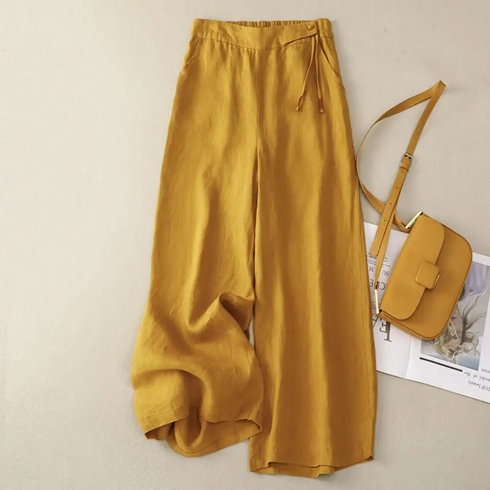Solid Color Wide-leg Pants Elastic High Waist Wide Leg Pants for Women Loose Fit Trousers with Draped Design Solid Color
Solid Color Wide-leg Pants Elastic High Waist Wide Leg Pants for Women Loose Fit Trousers with Draped Design Solid Color