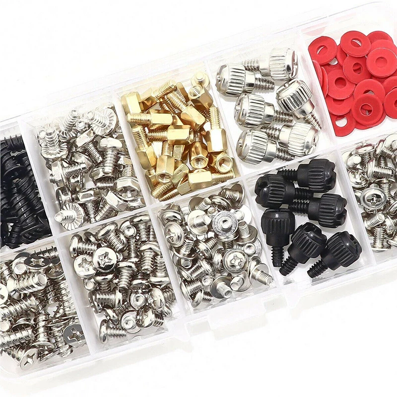 203/300pcs Personal Computer Screw Standoffs Set Assortment Kit for Hard Drive Computer Case Motherboard Fan Power with Box
203/300pcs Personal Computer Screw Standoffs Set Assortment Kit for Hard Drive Computer Case Motherboard Fan Power with Box