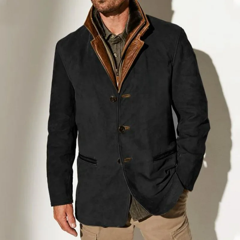 Autumn Winter Jacket Men Casual Coat Turn-down Collar Vintage Streetwear Men Clothing Outwear
Autumn Winter Jacket Men Casual Coat Turn-down Collar Vintage Streetwear Men Clothing Outwear