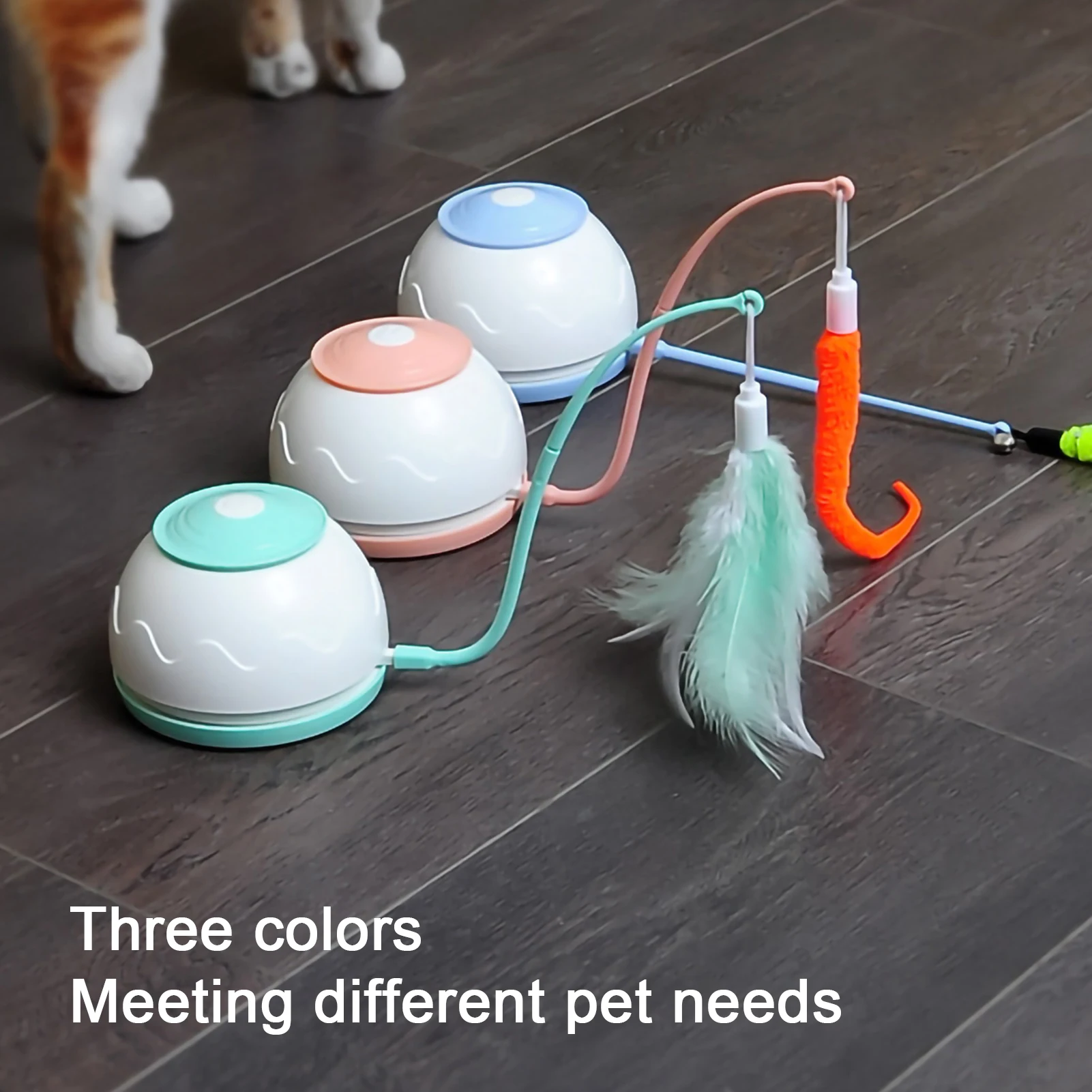 

4 in 1 Interactive Cat Toys Adjustable Ambush Feather Kitten Toy Automatic Kitten Toy for Cat Exercise Catcher Chasing Hunting