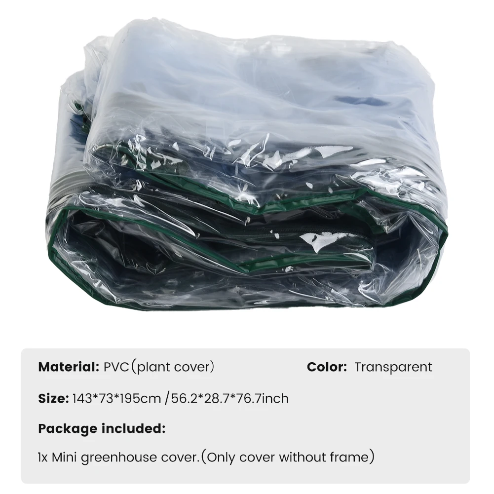 Mini Greenhouse Cover PVC Plastic Garden Outdoor Plants Flower Grow House Cover Home Garden Supplies 73*143*195cm Without Frame
Mini Greenhouse Cover PVC Plastic Garden Outdoor Plants Flower Grow House Cover Home Garden Supplies 73*143*195cm Without Frame