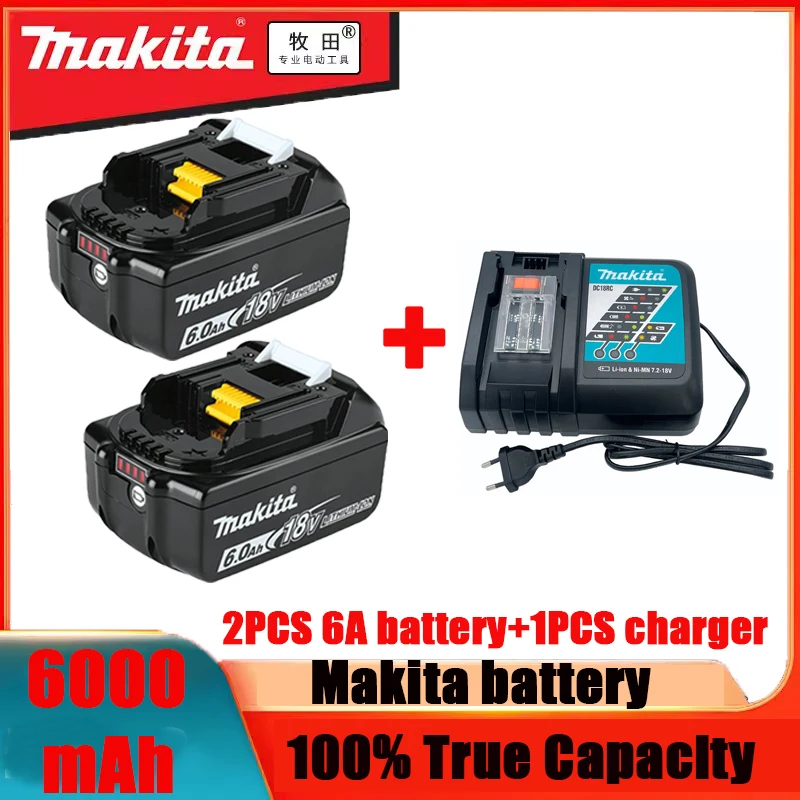 Makita Original 18V Makita 6000mAh Lithium ion Rechargeable Battery 18v drill Replacement Batteries BL1860 BL1830 BL1850 BL1860B
Makita Original 18V Makita 6000mAh Lithium ion Rechargeable Battery 18v drill Replacement Batteries BL1860 BL1830 BL1850 BL1860B