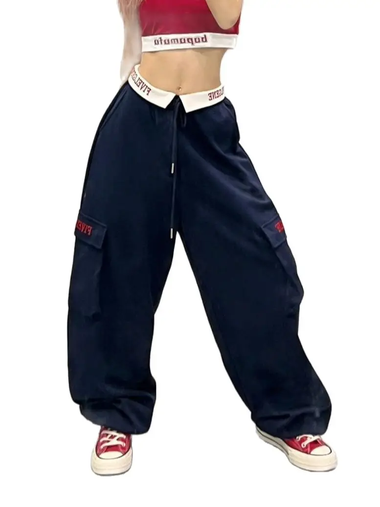 American Retro Blue Y2K Spicy Girls' Workwear Pants Women's Summer Flip Design Feel Straight Tube Wide Leg Pants
American Retro Blue Y2K Spicy Girls' Workwear Pants Women's Summer Flip Design Feel Straight Tube Wide Leg Pants