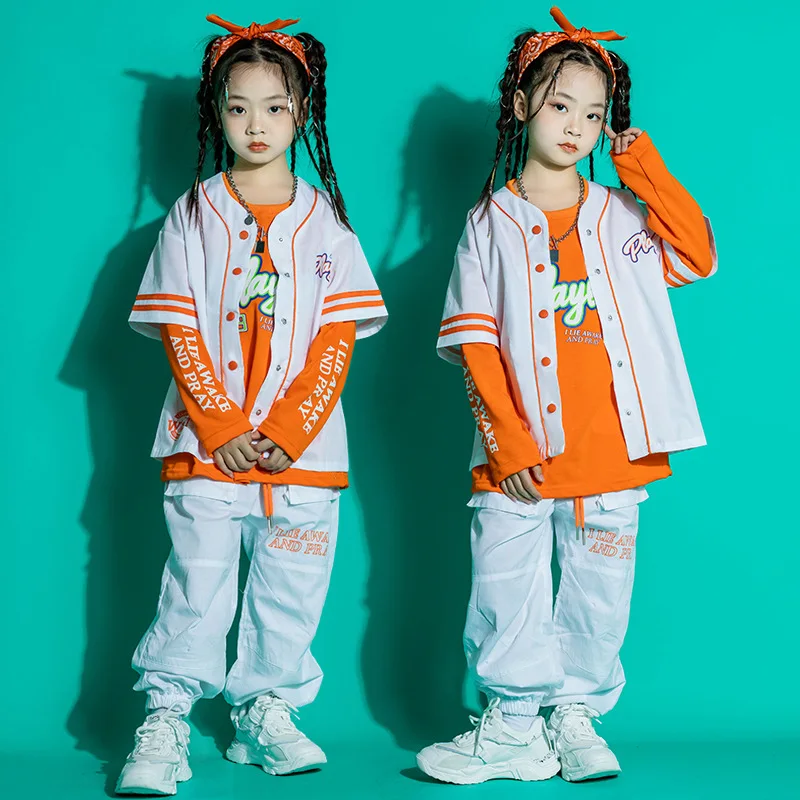 Kids Teenage Kpop Outfits Hip Hop Clothing Baseball Shirt Cargo Joggers Pants For Girls Boys Jazz Dance Costume Street Clothes
Kids Teenage Kpop Outfits Hip Hop Clothing Baseball Shirt Cargo Joggers Pants For Girls Boys Jazz Dance Costume Street Clothes