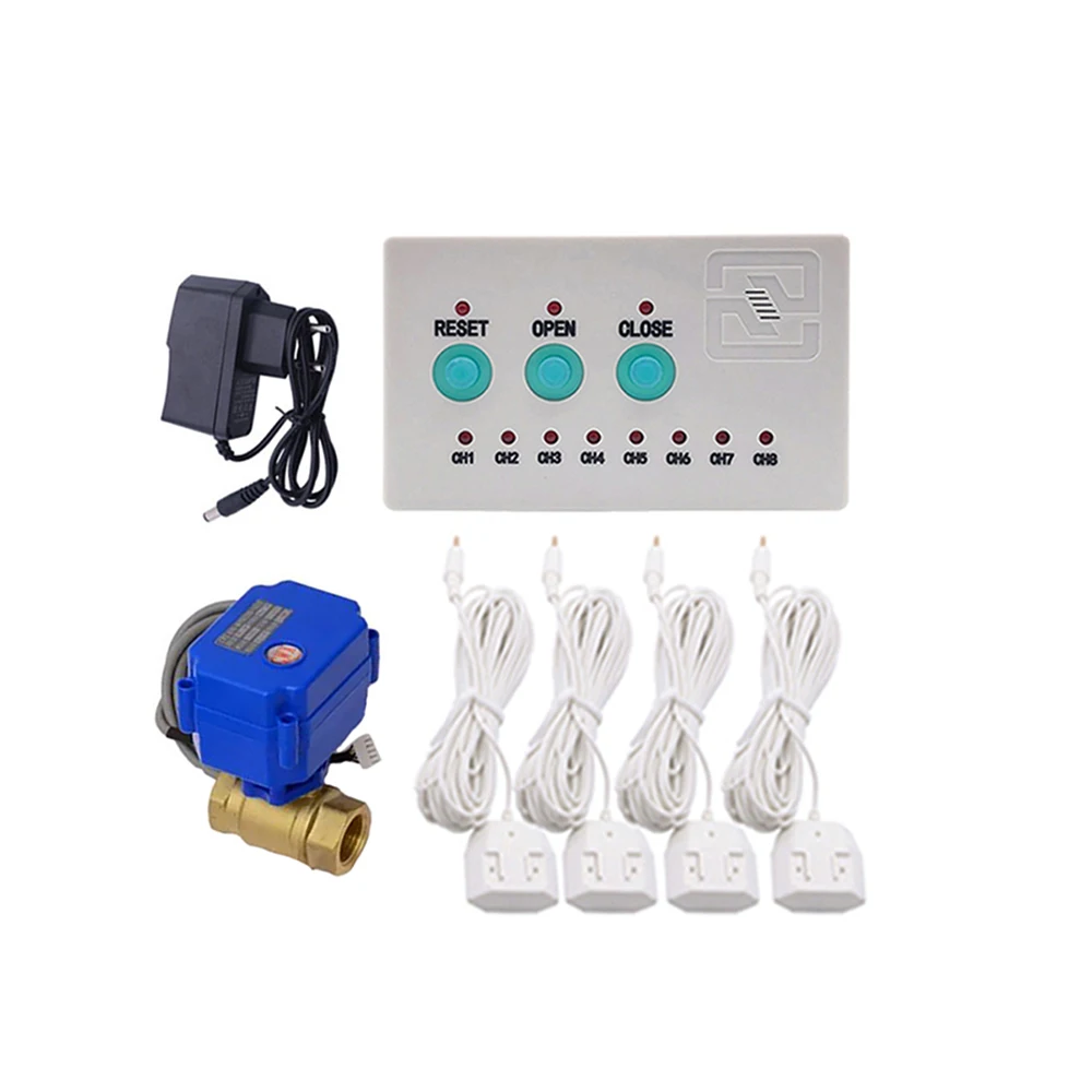 Ships From Russia Water Leakage Sensor System with 1/2" DN15 Valve & 4pcs 6-Meter Water Sensors Protection Against Water Leaks
Ships From Russia Water Leakage Sensor System with 1/2" DN15 Valve & 4pcs 6-Meter Water Sensors Protection Against Water Leaks
