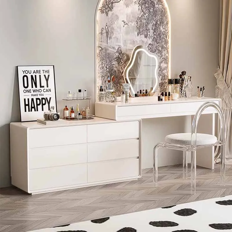 

Makeup White Dressing Table Storage Drawer Cabinets Stool Dressing Table Mirror Bedroom Comoda Pra Quarto Hotel Furniture