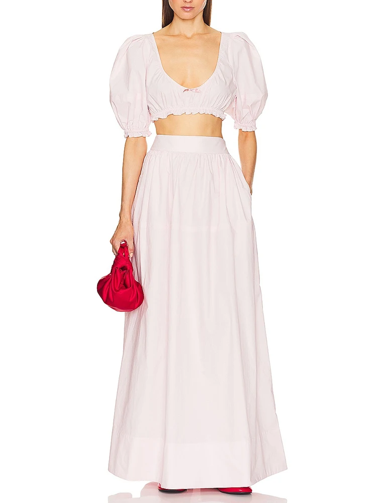 dress set y2k spring and summer bubble sleeve lace short waistless Women top2024simple high waisted long dresses Two-piece dress
dress set y2k spring and summer bubble sleeve lace short waistless Women top2024simple high waisted long dresses Two-piece dress