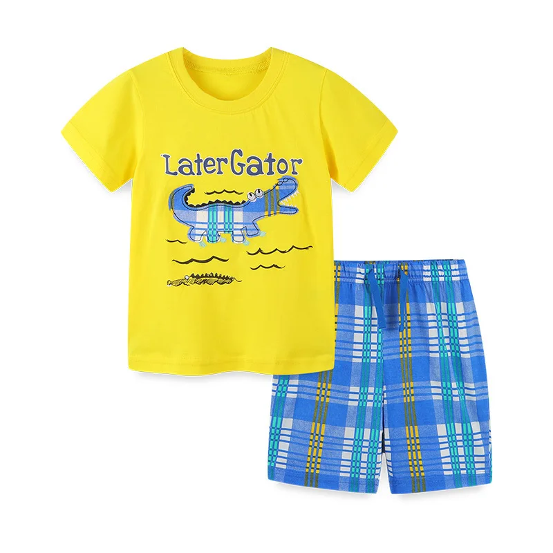 Summer New Children's Clothing Suit Style Boys' Short-Sleeved Suit Knitted Cotton Cartoon Embroidered Children's Two-Piece SuitA
Summer New Children's Clothing Suit Style Boys' Short-Sleeved Suit Knitted Cotton Cartoon Embroidered Children's Two-Piece SuitA
