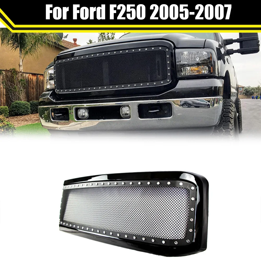 Car Mesh Cover Racing Grill Upgrade Bumper Grills Modified Pickup Parts Front Raptor Hood Grille For Ford F250 2005 2006 2007
Car Mesh Cover Racing Grill Upgrade Bumper Grills Modified Pickup Parts Front Raptor Hood Grille For Ford F250 2005 2006 2007