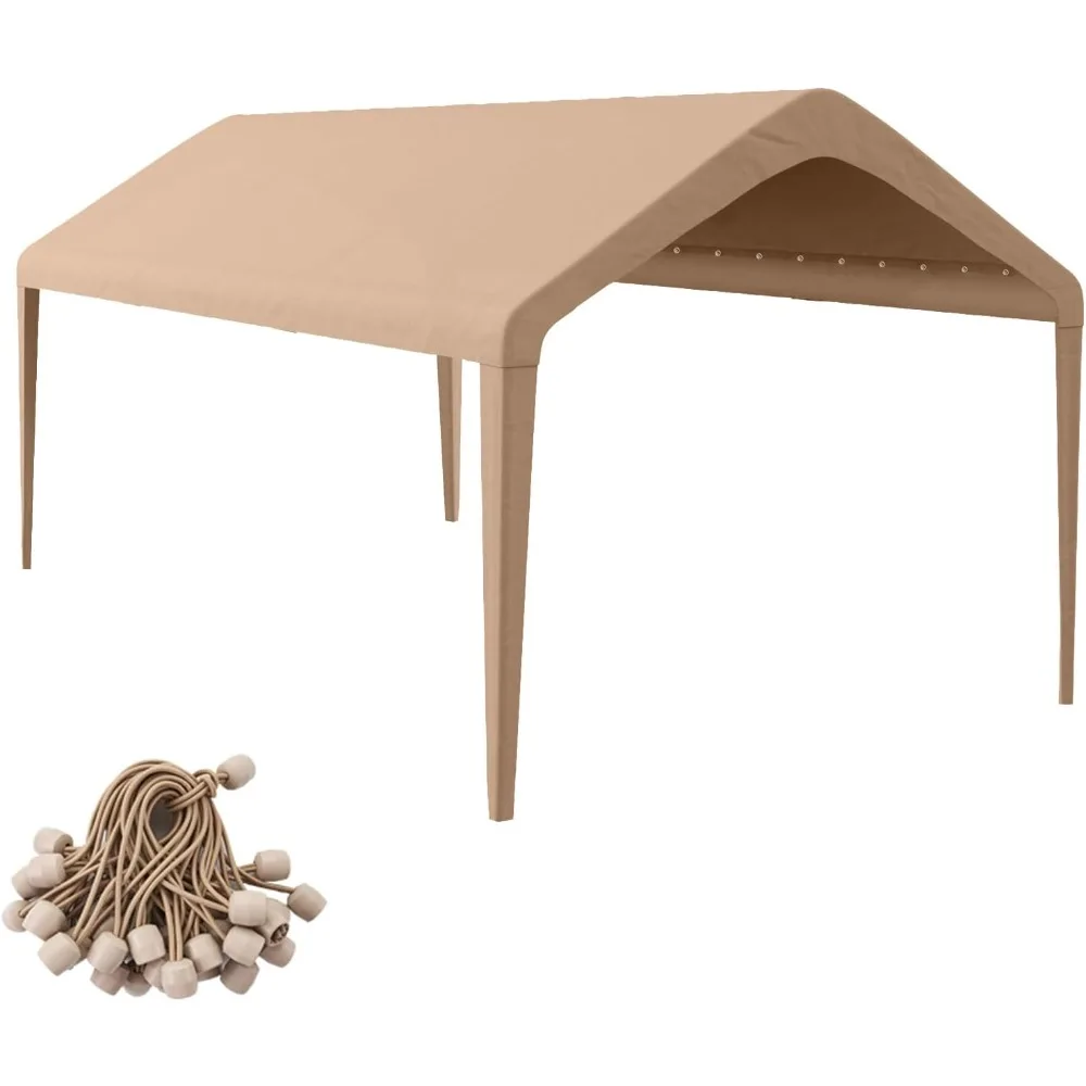 

10x20 Canopy Replacement Cover, 800D Oxford Waterproof & UV Resistant Tarp, Frame Not Included, Beige