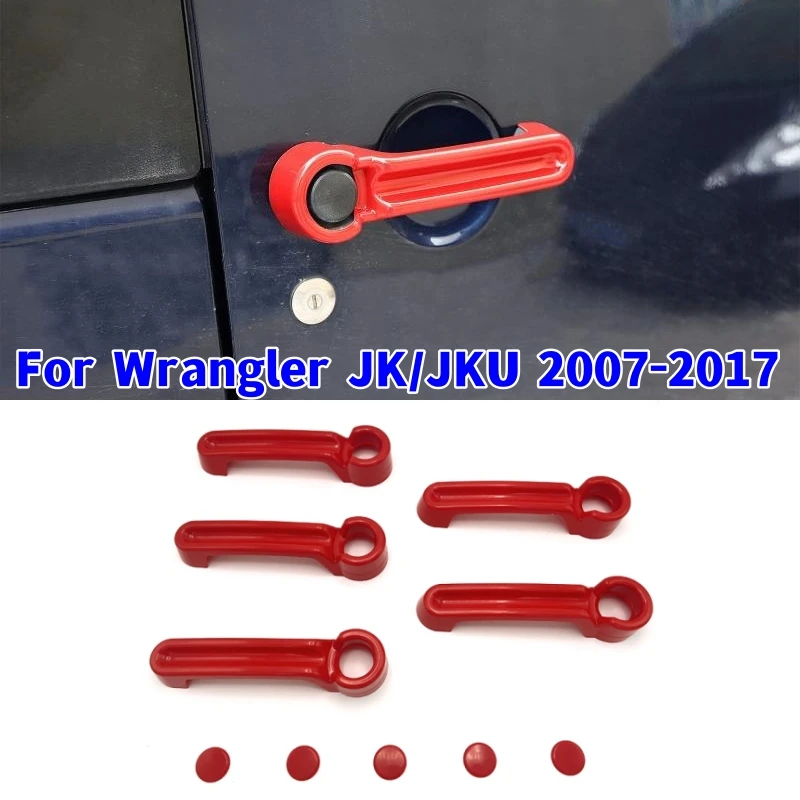 

10 шт./набор, накладки на дверные ручки для Wrangler JK/JKU 2007-2017