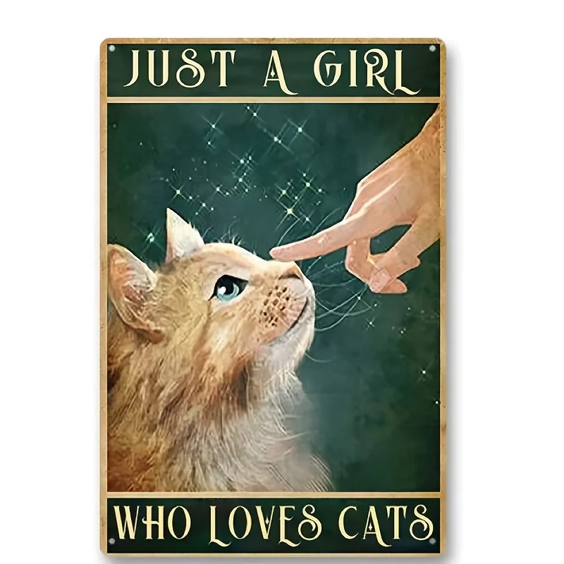 

Новый постер в стиле ретро «кошка-влюбленная», винтажный металлический оловянный алюминиевый знак с изображением кошки, забавный Декор для дома и семьи, ресторана