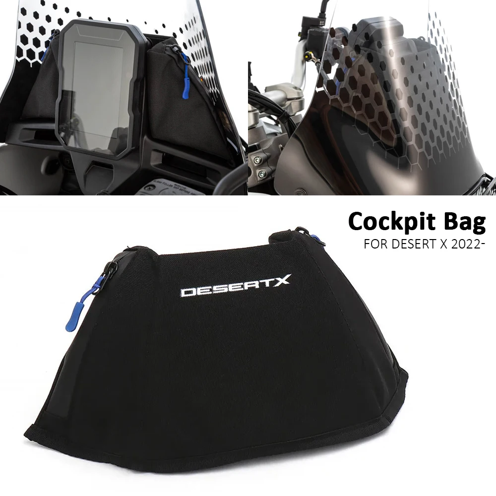 

For Ducati DesertX Desert X DESERT X 2022 2023 2024 Motorcycle Accessories Cockpit Bag Tool Waterproof Bags Black