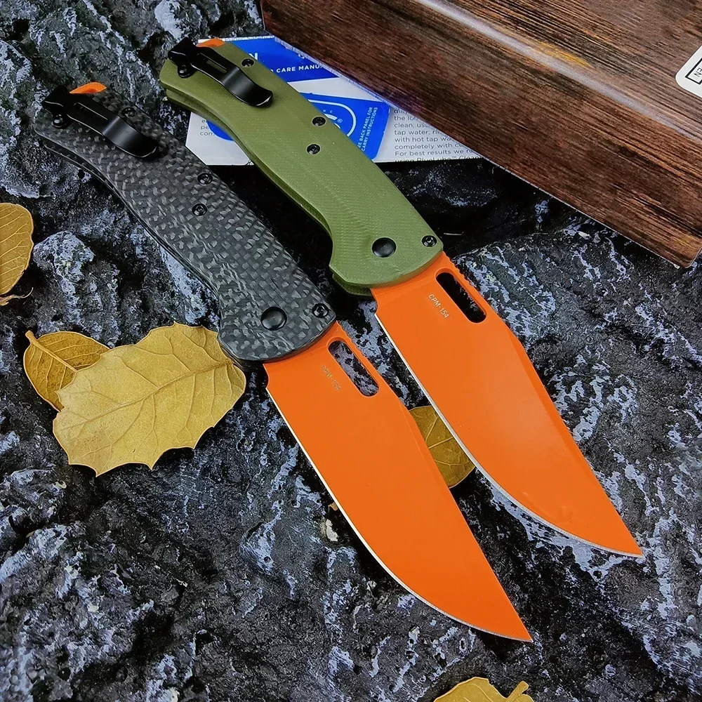 

BM 15535 Folding Tactical Self Defense Pocket Knife Carbon Fiber/G10/Nylon Handle Outdoor EDC Flipper Knives Survival Hunt Knife