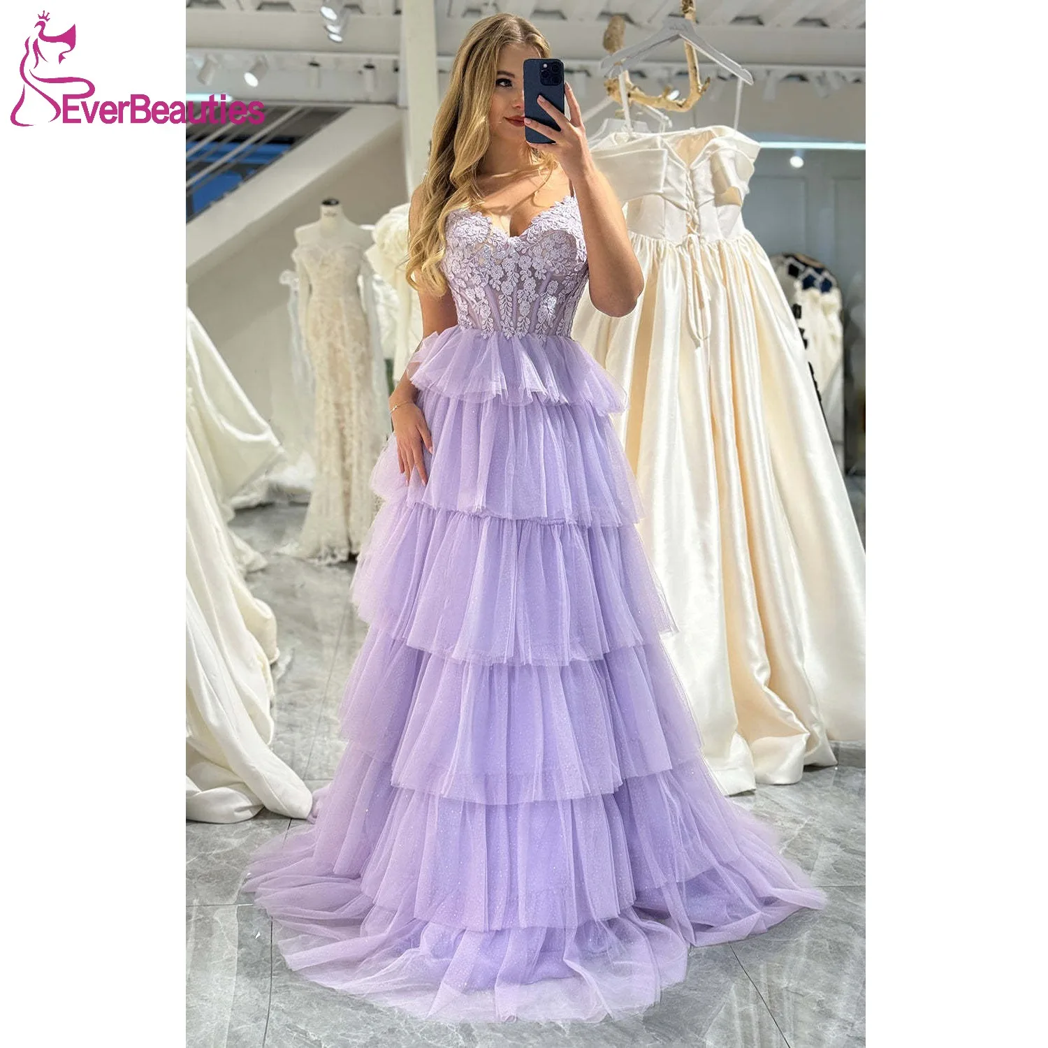 Lace Appliques Prom Dress Tulle Ruffles Formal Party Dress for Women 2024 Long Evening Gown A Line Vestidos De Gala Mujer
Lace Appliques Prom Dress Tulle Ruffles Formal Party Dress for Women 2024 Long Evening Gown A Line Vestidos De Gala Mujer