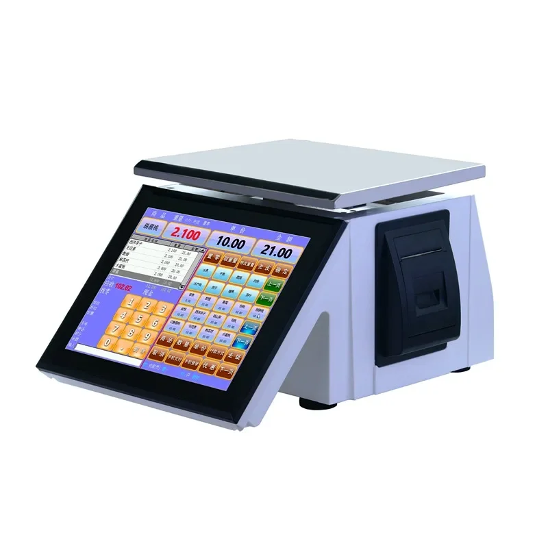 

T86e Cash Register Weighing All-in-One Machine System/12-Inch Capacitive Touch Screen Software Integrated