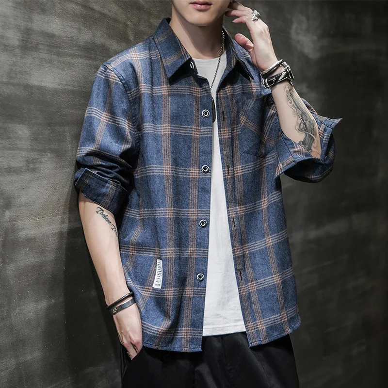 Autumn New Checker Collection Overlay Shirt Men's Long Sleeve Turn-down Collar Shirts Casual Full Shirts for Men
Autumn New Checker Collection Overlay Shirt Men's Long Sleeve Turn-down Collar Shirts Casual Full Shirts for Men