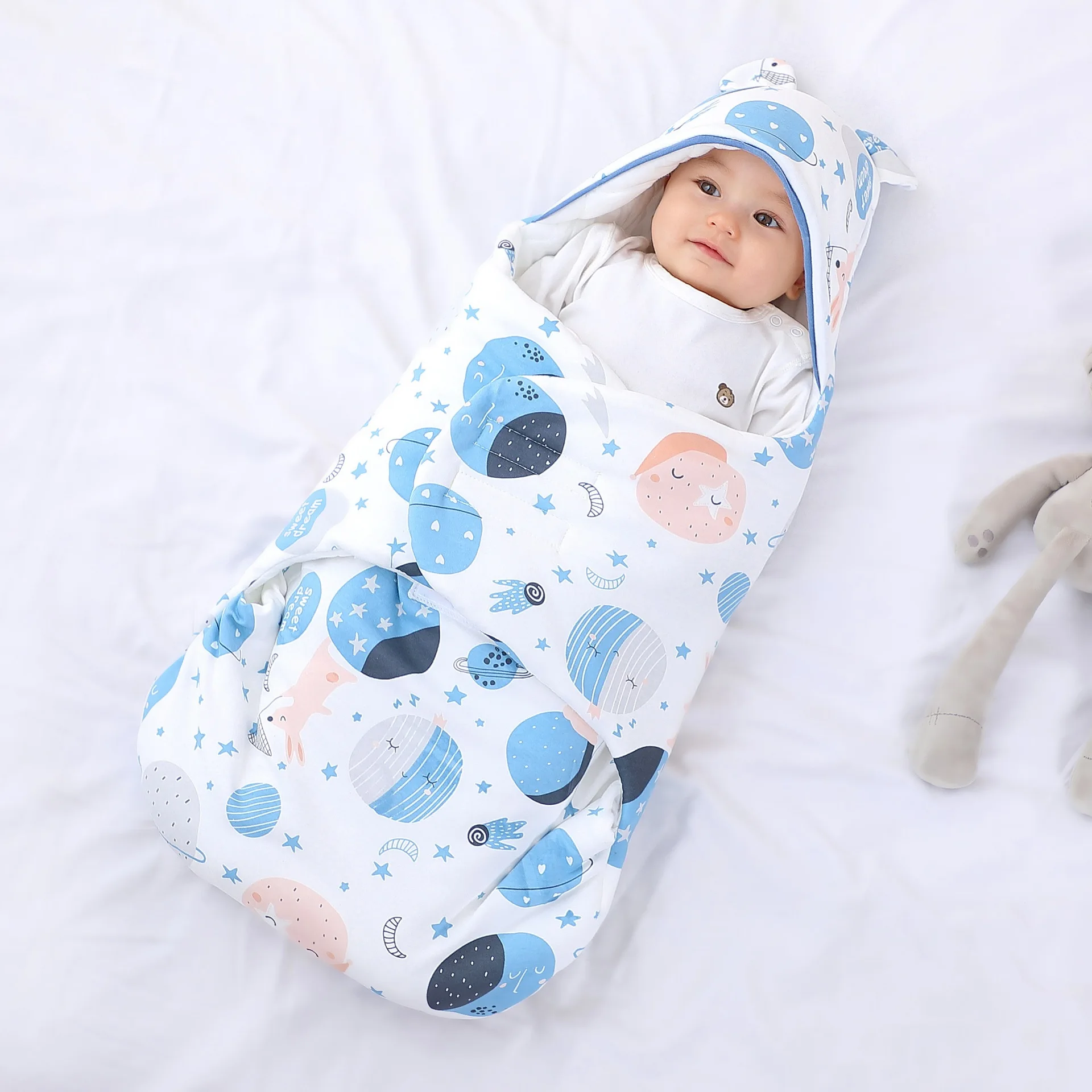 Newborn Baby Wrap Blankets Cartoon Baby Sleeping Bags Envelope For Newborn Sleep Sack Thick Cocoon for Baby 0-6 Months
Newborn Baby Wrap Blankets Cartoon Baby Sleeping Bags Envelope For Newborn Sleep Sack Thick Cocoon for Baby 0-6 Months