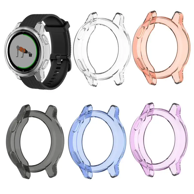 

Soft Case Protector Frame For Garmin Venu 2 / 2S Smartwatch Protective Cover For Garmin Vivoactive 4S / 4 Watch Cases Shell