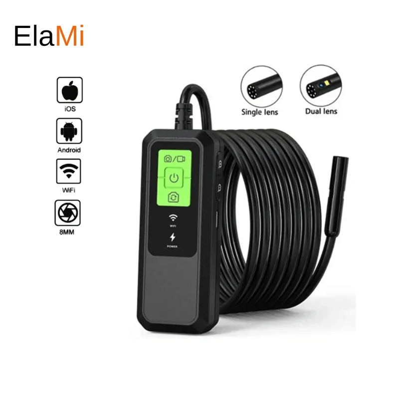 WIFI Industrial Endoscope Camera 8mm Single&Dual Lens Car Sewer Inspection Borescope IP67 Waterproof For IOS Smart Phone Android
WIFI Industrial Endoscope Camera 8mm Single&Dual Lens Car Sewer Inspection Borescope IP67 Waterproof For IOS Smart Phone Android