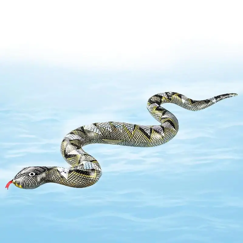 

Inflatable Swimming Pool Toy Simulation Tricky Small Animal PVC Toy Snake Horror Party Water Party Decor 47.24 Inches