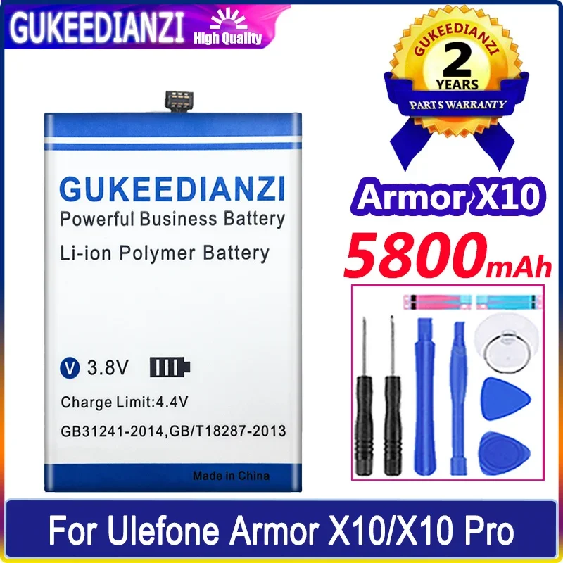 

GUKEEDIANZI Battery Armor X10 (3099) 5800mAh For Ulefone Armor X10 Pro X10Pro Batteria