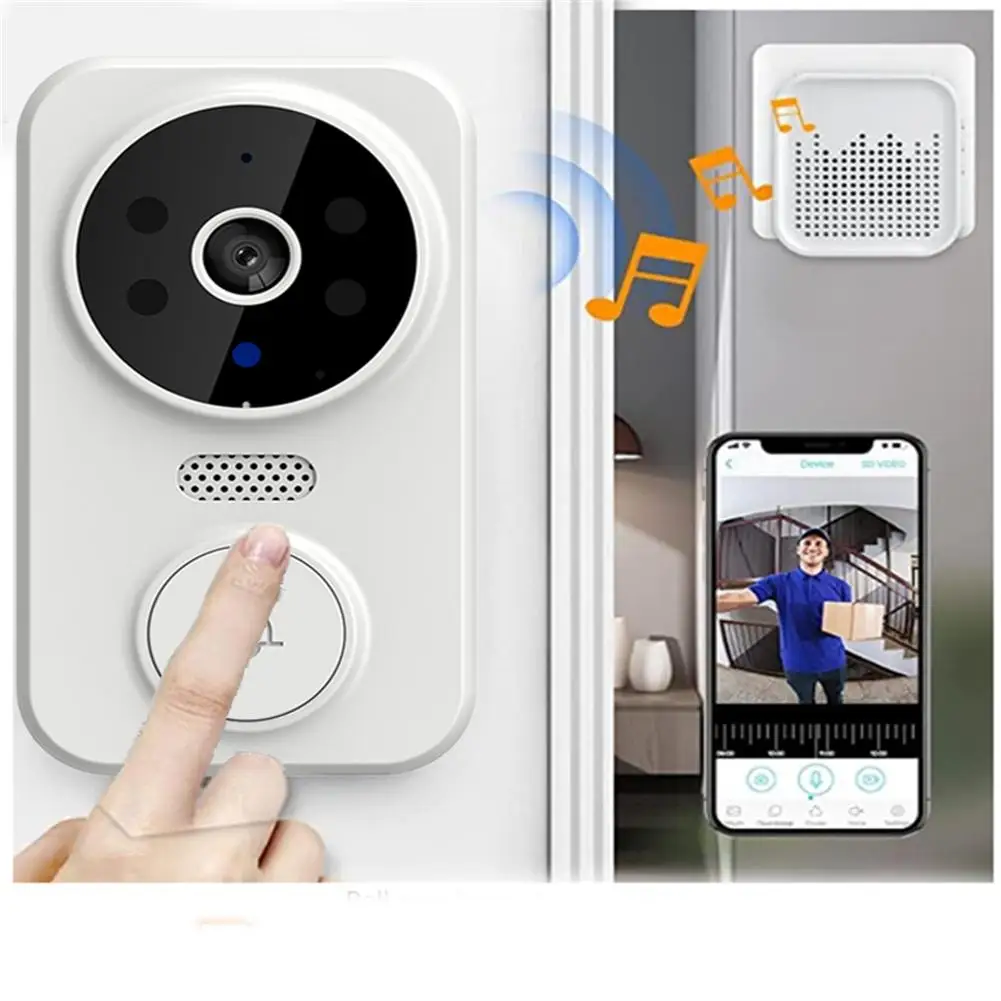 Smart Visual Doorbell Two-way Intercom Infrared Night Vision Remote Monitoring Security System Wifi Video Door Bell
Smart Visual Doorbell Two-way Intercom Infrared Night Vision Remote Monitoring Security System Wifi Video Door Bell