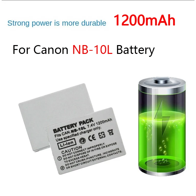 1200mAh 7.4V Battery for Canon POWERSHOT G16 G15 G1X SX60 50 40 G16 NB-10L Camera Digital Battery 
1200mAh 7.4V Battery for Canon POWERSHOT G16 G15 G1X SX60 50 40 G16 NB-10L Camera Digital Battery
