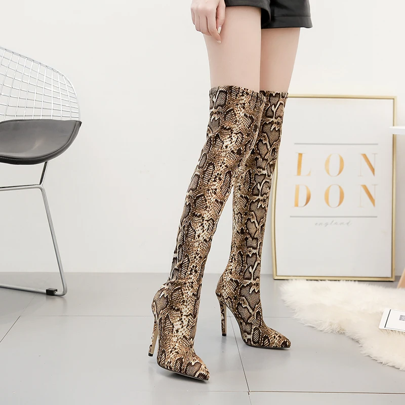 New Fashion Women's Knee Length Boots Woman's Snake 11cm High Heel Shoes Autumn Winter Casual Leather Bar Prom Shoes 35-42
New Fashion Women's Knee Length Boots Woman's Snake 11cm High Heel Shoes Autumn Winter Casual Leather Bar Prom Shoes 35-42