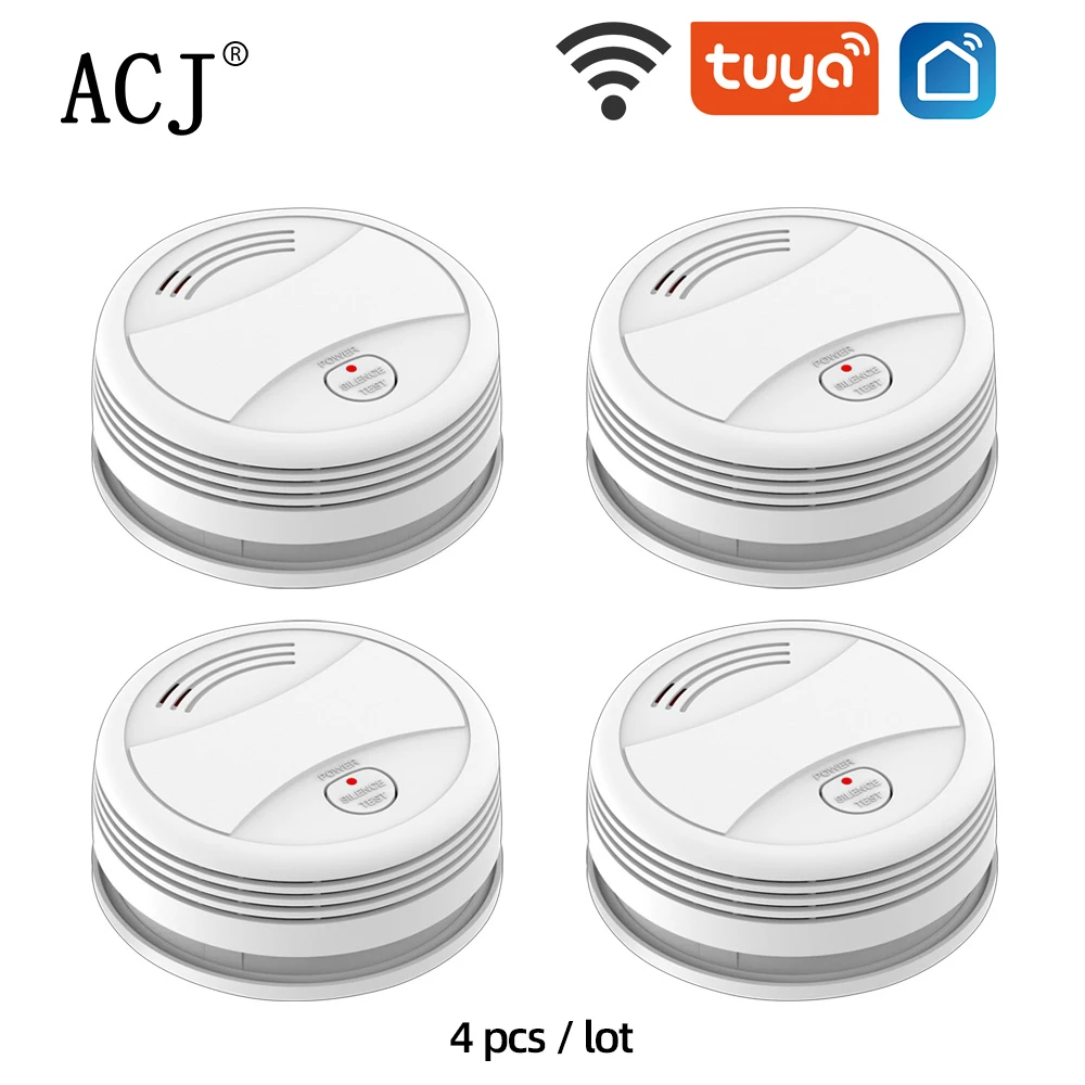 ACJ Tuya Smart WiFi Smoke Detector Smoke house Combination Fire Sensor Home Security System Firefighters Smoke Alarm Detector
ACJ Tuya Smart WiFi Smoke Detector Smoke house Combination Fire Sensor Home Security System Firefighters Smoke Alarm Detector