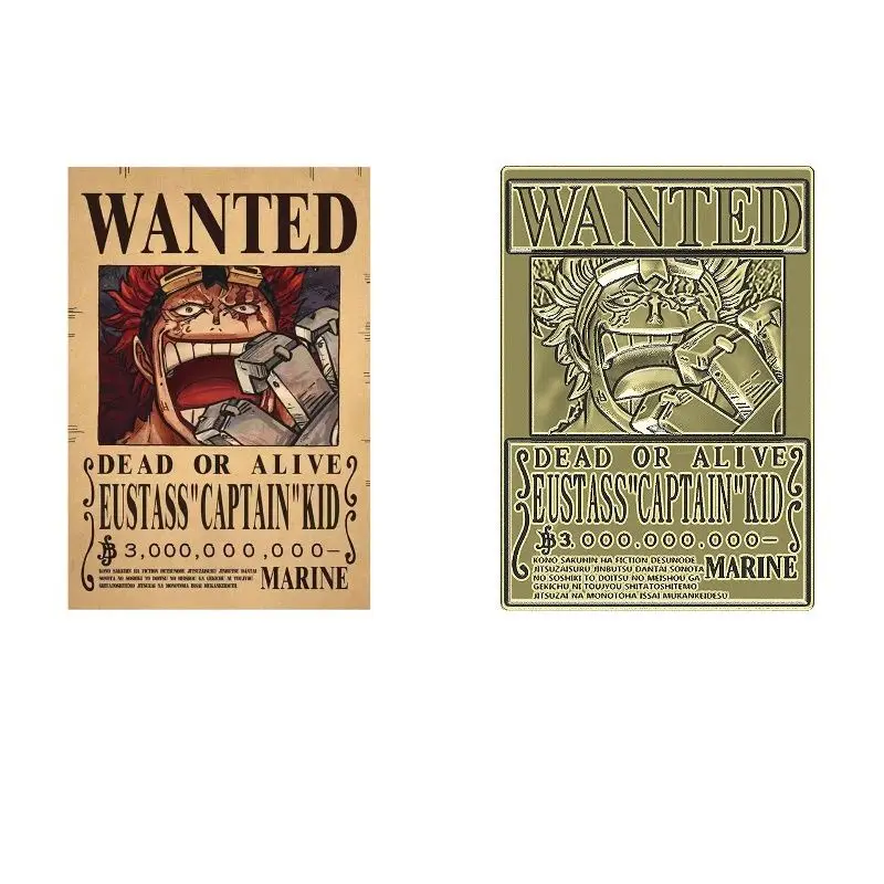Anime One Piece Eustass Kid Wanted Warrant Metal Cards New Cartoon Room Wall Three-dimensional Decoration Craft Exquisite Gift
Anime One Piece Eustass Kid Wanted Warrant Metal Cards New Cartoon Room Wall Three-dimensional Decoration Craft Exquisite Gift