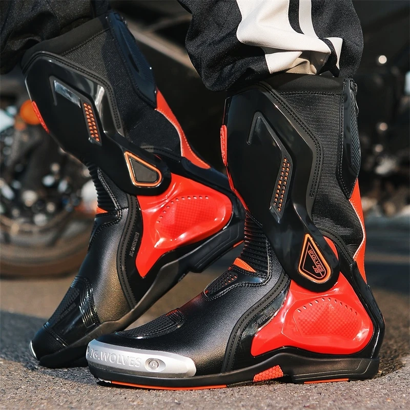 Professional Motorcycle Riding Boots, Road Race Track Racing Protective Shoes, Motorcycle Shoes, Titanium Alloy Long Boots
Professional Motorcycle Riding Boots, Road Race Track Racing Protective Shoes, Motorcycle Shoes, Titanium Alloy Long Boots
