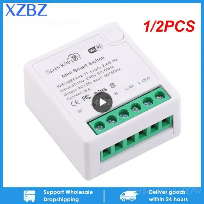 1/2PCS WIFI Mini Smart Switch 16A 2 Way Control Breaker Via Alexa Alice Home Tuya Smart Life Cozylife
1/2PCS WIFI Mini Smart Switch 16A 2 Way Control Breaker Via Alexa Alice Home Tuya Smart Life Cozylife