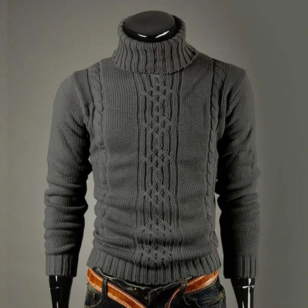 Casual Sweater Male Men Anti-wrinkle Skinny Knitted Sweater High-necked Winter Clothing Knitted Sweater for Cold Weather
Casual Sweater Male Men Anti-wrinkle Skinny Knitted Sweater High-necked Winter Clothing Knitted Sweater for Cold Weather