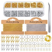 Jewelry Making Chain 1000x Jump Rings 40x Lobster Clasps with Curved Tweezers Jump Ring Opener DIY Jewelry Gold Silver
Jewelry Making Chain 1000x Jump Rings 40x Lobster Clasps with Curved Tweezers Jump Ring Opener DIY Jewelry Gold Silver