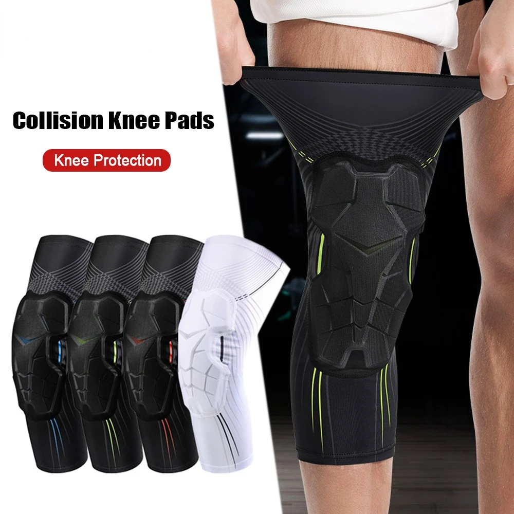 

1Pair Sport Anti-collision Knee Pads Leg Compression Support Sleeves - Men Women Soccer,Basketball,Wrestling,Softball,Volleyball