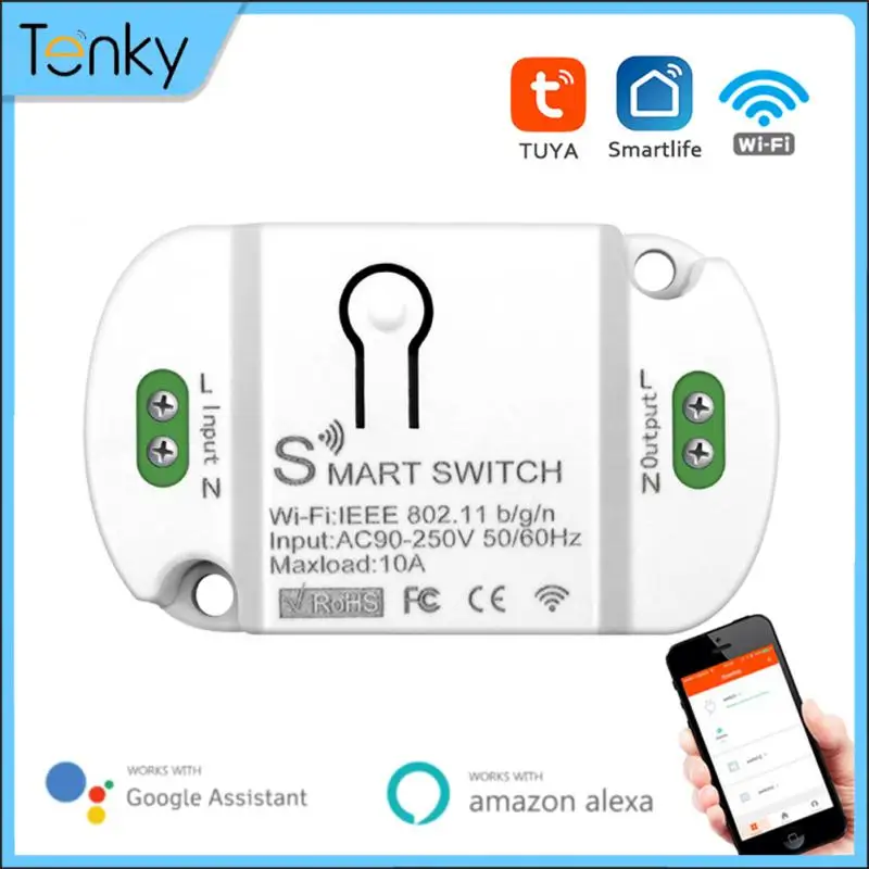 Tenky 10A Wifi Smart Switch Timer Wireless Switches Smart Home Appliance Automation Voice Control Work With Alexa Google Home
Tenky 10A Wifi Smart Switch Timer Wireless Switches Smart Home Appliance Automation Voice Control Work With Alexa Google Home