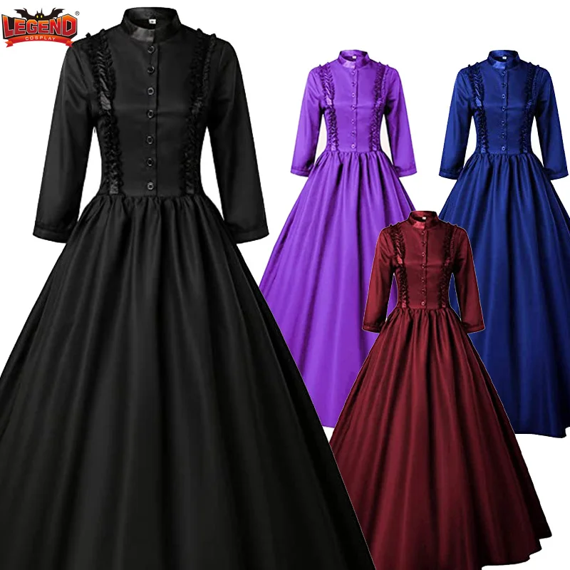 

18th Century Medieval Victorian Gothic Dress Masquerade Costume Renaissance Princess Court Dress Ball Gown Halloween Outfit