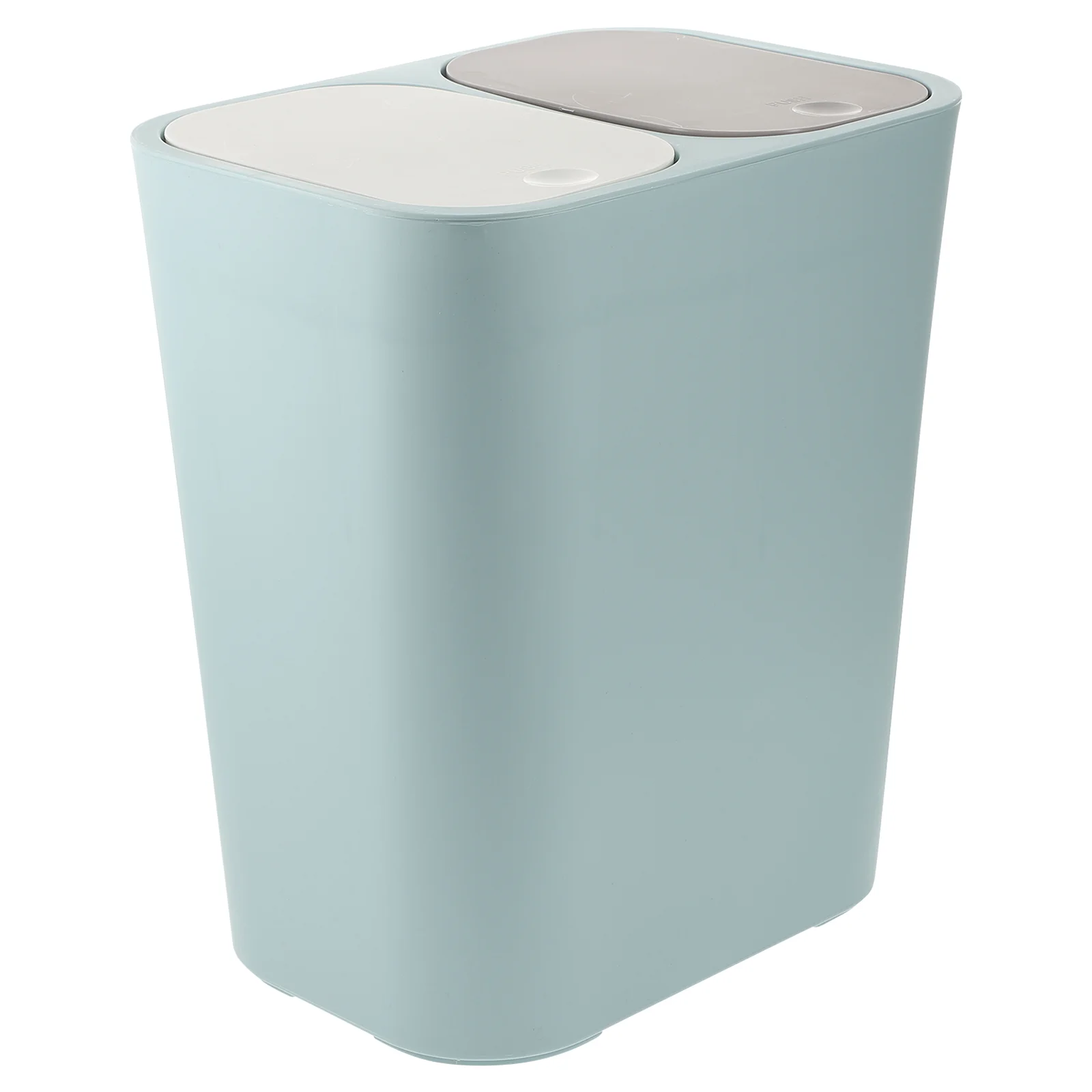 

Dual Trash Can Lid Dual Compartment Garbage Can Classified Recycling Bin Rectangular Trash Containers Waste Bin Kitchen