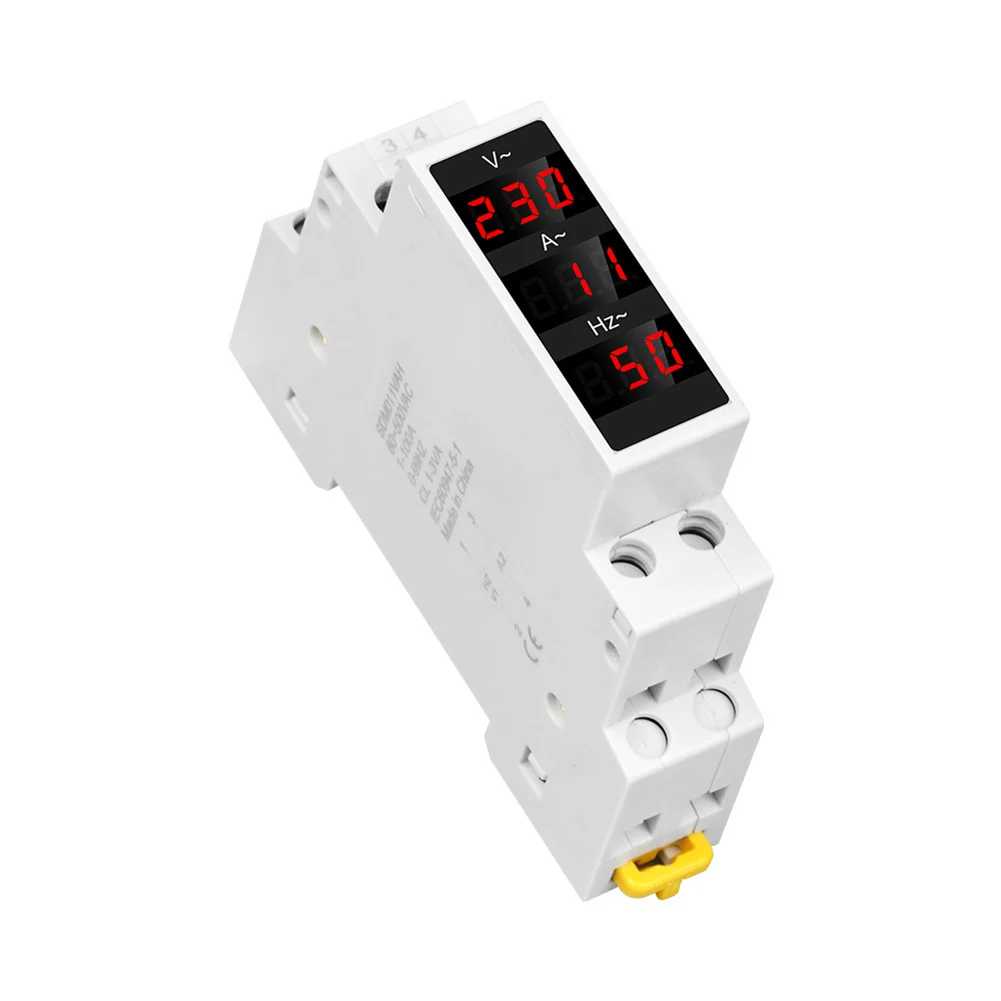 Din Rail 18mm Voltage Meter AC 80-500V 220V 380V Single Three Phase Modular Voltmeter Indicator LED Digital Display Detector
Din Rail 18mm Voltage Meter AC 80-500V 220V 380V Single Three Phase Modular Voltmeter Indicator LED Digital Display Detector