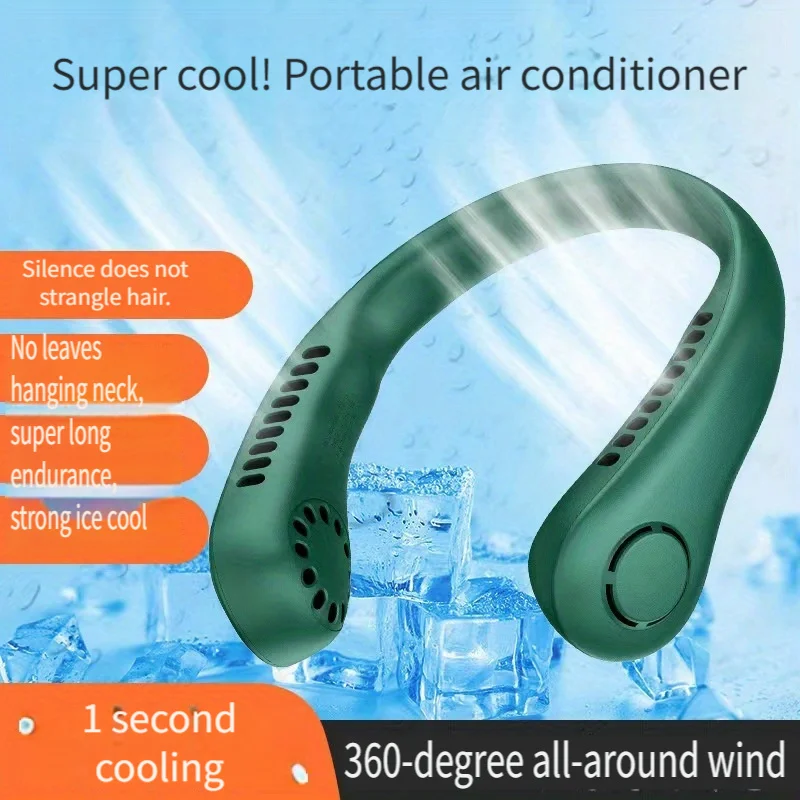 Portable leafless hanging neck fan Three generations of lazy handheld USB charging small fan
Portable leafless hanging neck fan Three generations of lazy handheld USB charging small fan