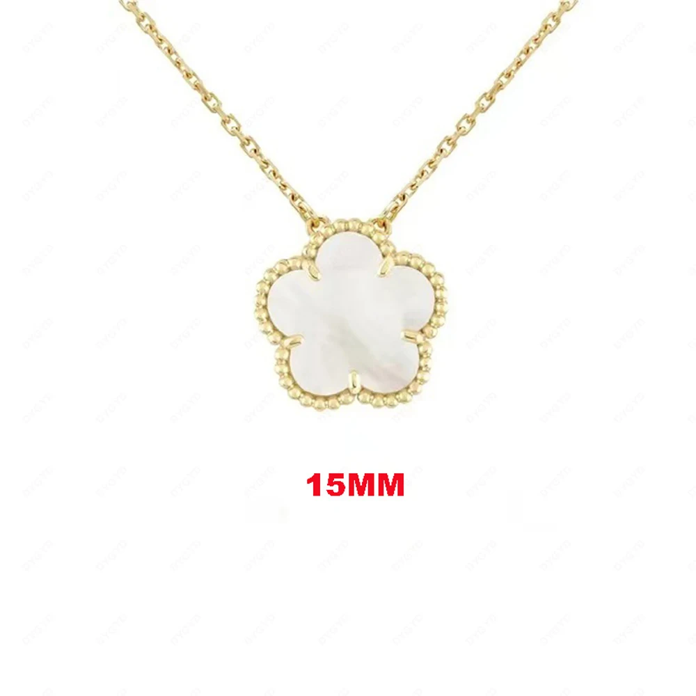 

4 Leaf Clover 925 Silver for Women Necklace Pendant Exact Replica Brands Stainless Steel High Quality Luxury Jewelry Trend 2024