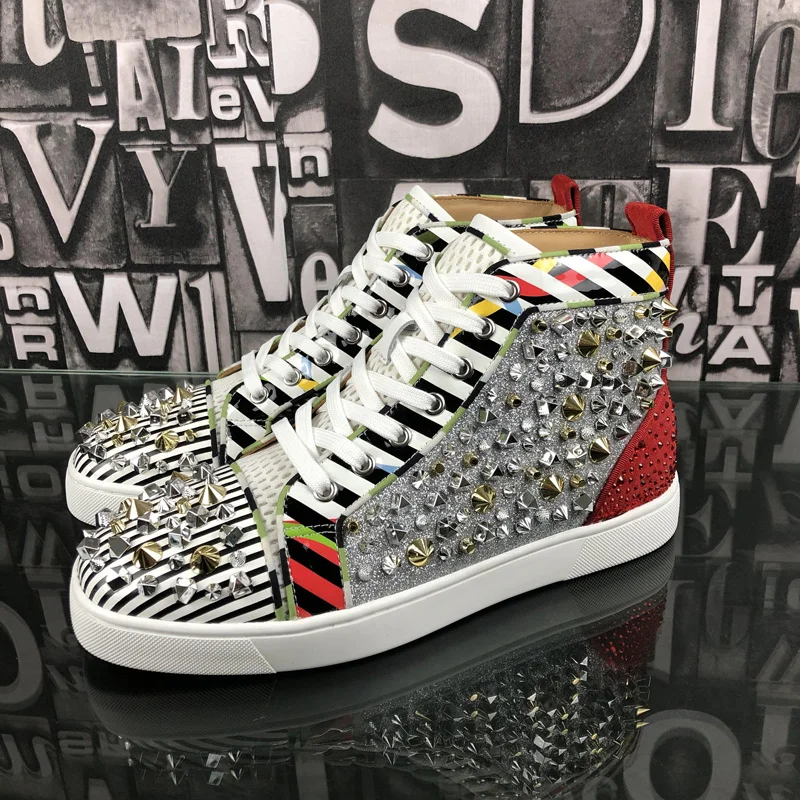 2023 new Luxury Leather Men's Shoes Rhinestone Rivets High Top Women's Shoes Sneakers
2023 new Luxury Leather Men's Shoes Rhinestone Rivets High Top Women's Shoes Sneakers