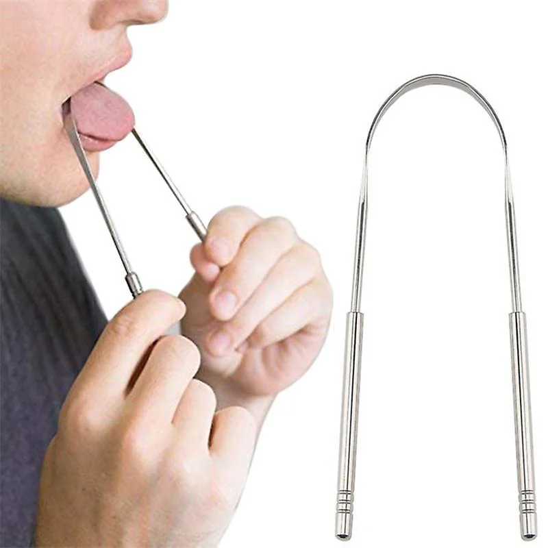 

Tongue Scraper Cleaner Portable Stainless Steel Tongue Scrapers Brushes for Removing Bad Breath Cleaning Brush Cleaning Supplies
