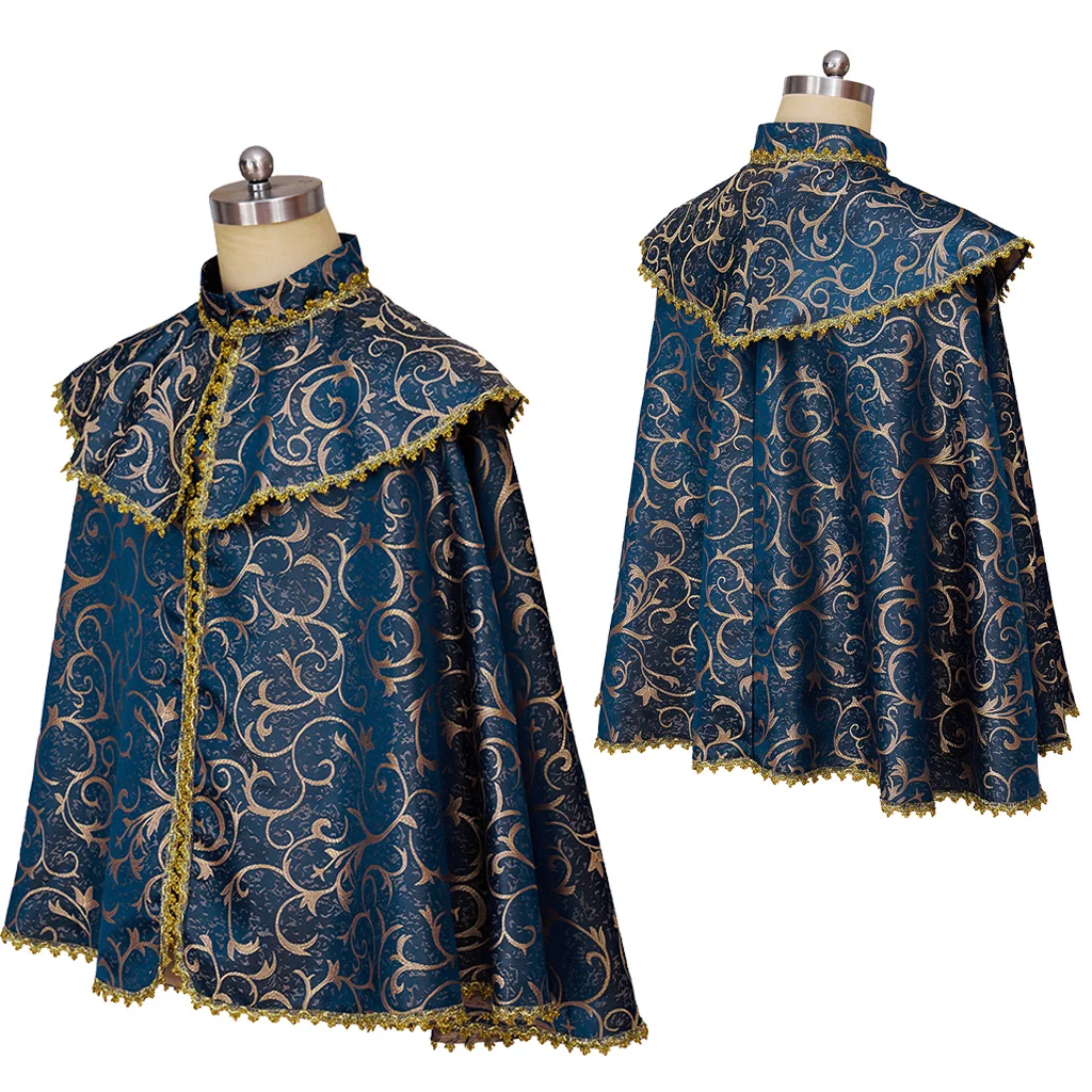 

Unisex Medieval Renaissance Nobles Prince Cloak Luxurious Vintage Noble Cape Costume Halloween Performance Festive Cape