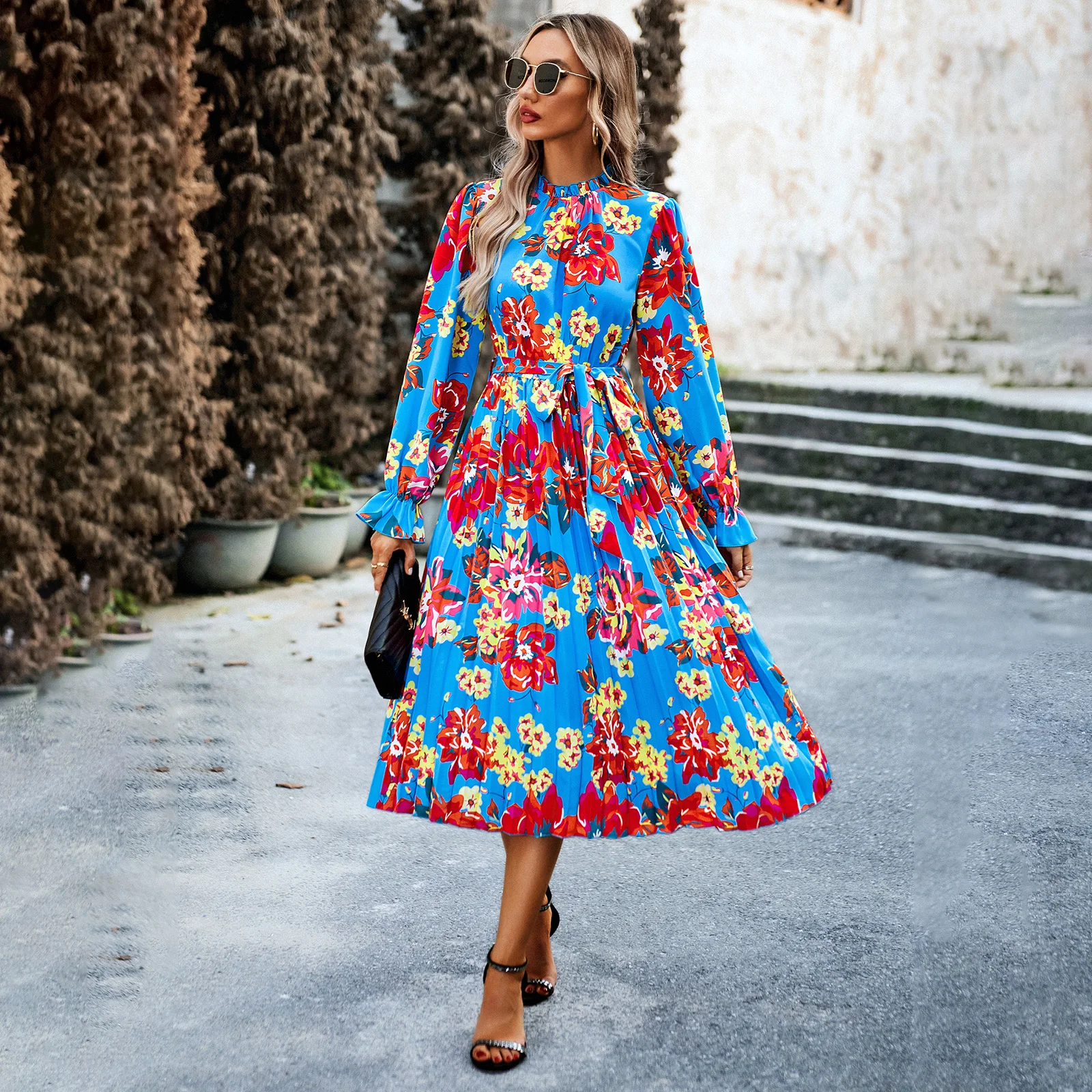 Vintage Plant Floral Printed Dress for Women O Neck Petal Sleeve High Waist Bandage Tunics Skirt Casual Korean A Line Loose Gown
Vintage Plant Floral Printed Dress for Women O Neck Petal Sleeve High Waist Bandage Tunics Skirt Casual Korean A Line Loose Gown