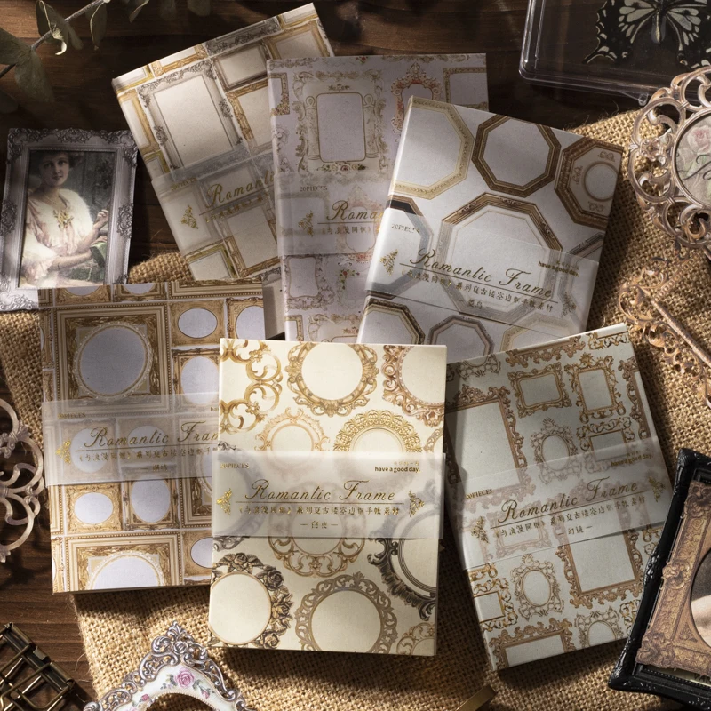 20Sheet Frame Material Paper Hollow Border Romantic Decorative Writing Notebooks sticky Scrapbook Supplies 139*95MM
20Sheet Frame Material Paper Hollow Border Romantic Decorative Writing Notebooks sticky Scrapbook Supplies 139*95MM